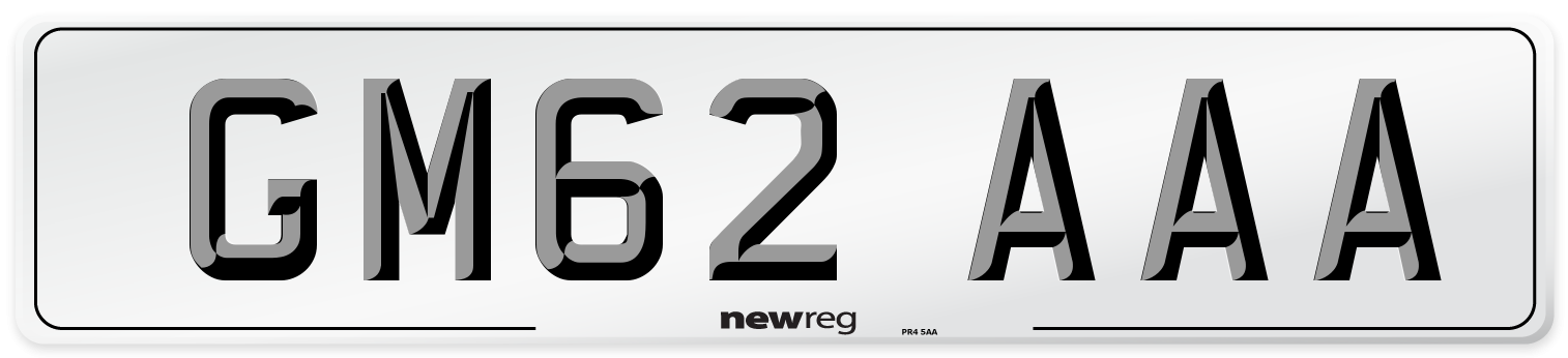 GM62 AAA Number Plate from New Reg